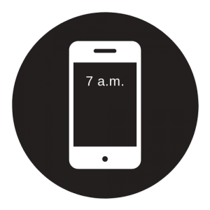 7 am clock on phone