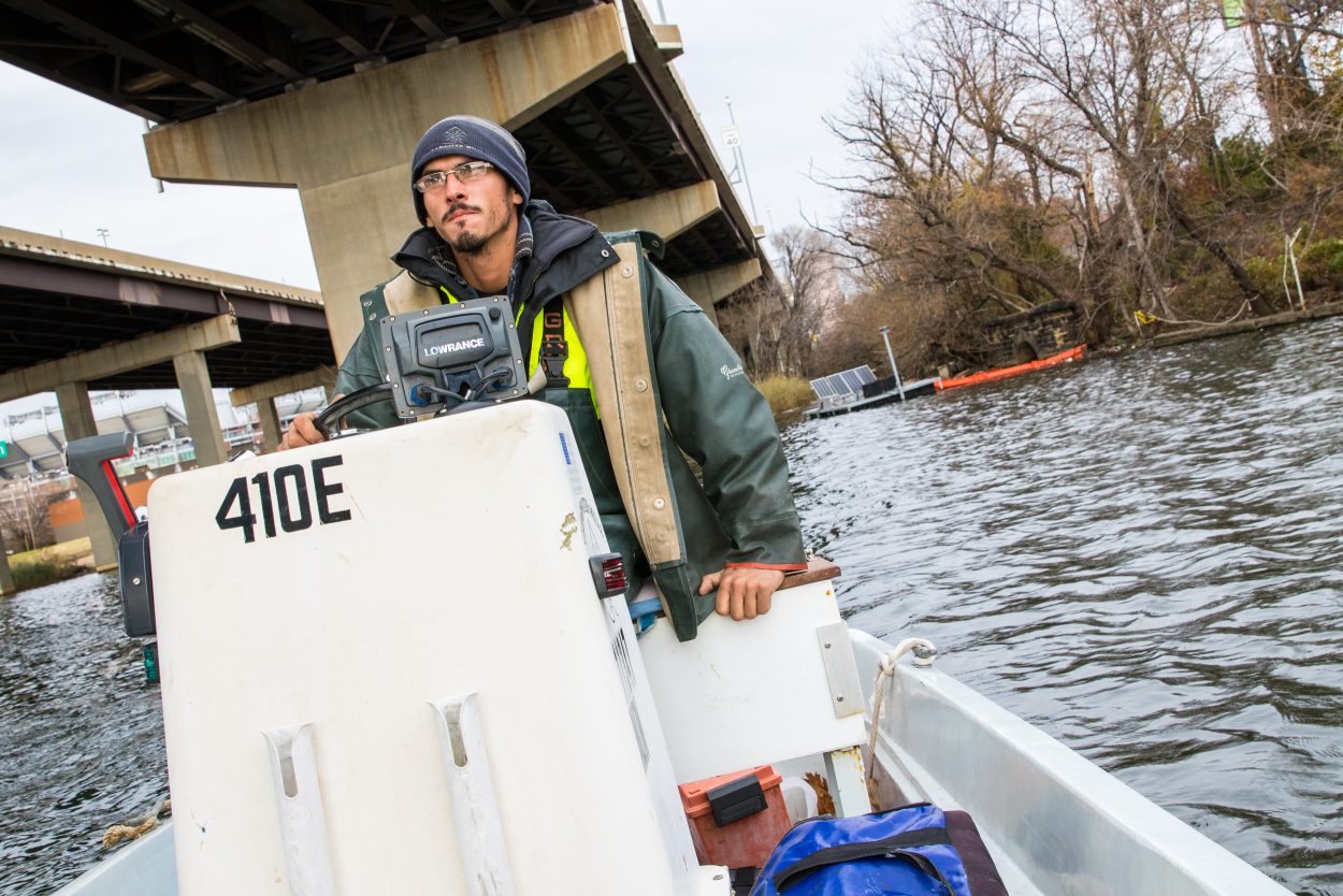 Cy Applebee-Kellett in the Patapsco River