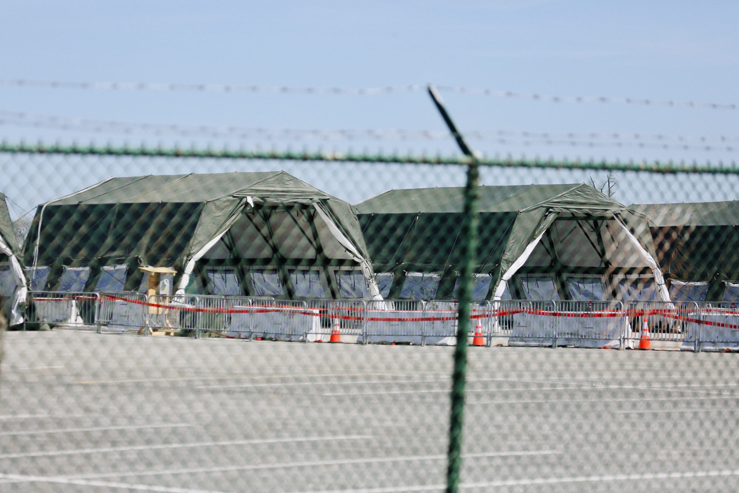 Covid-19 testing site at Pimlico Race Course