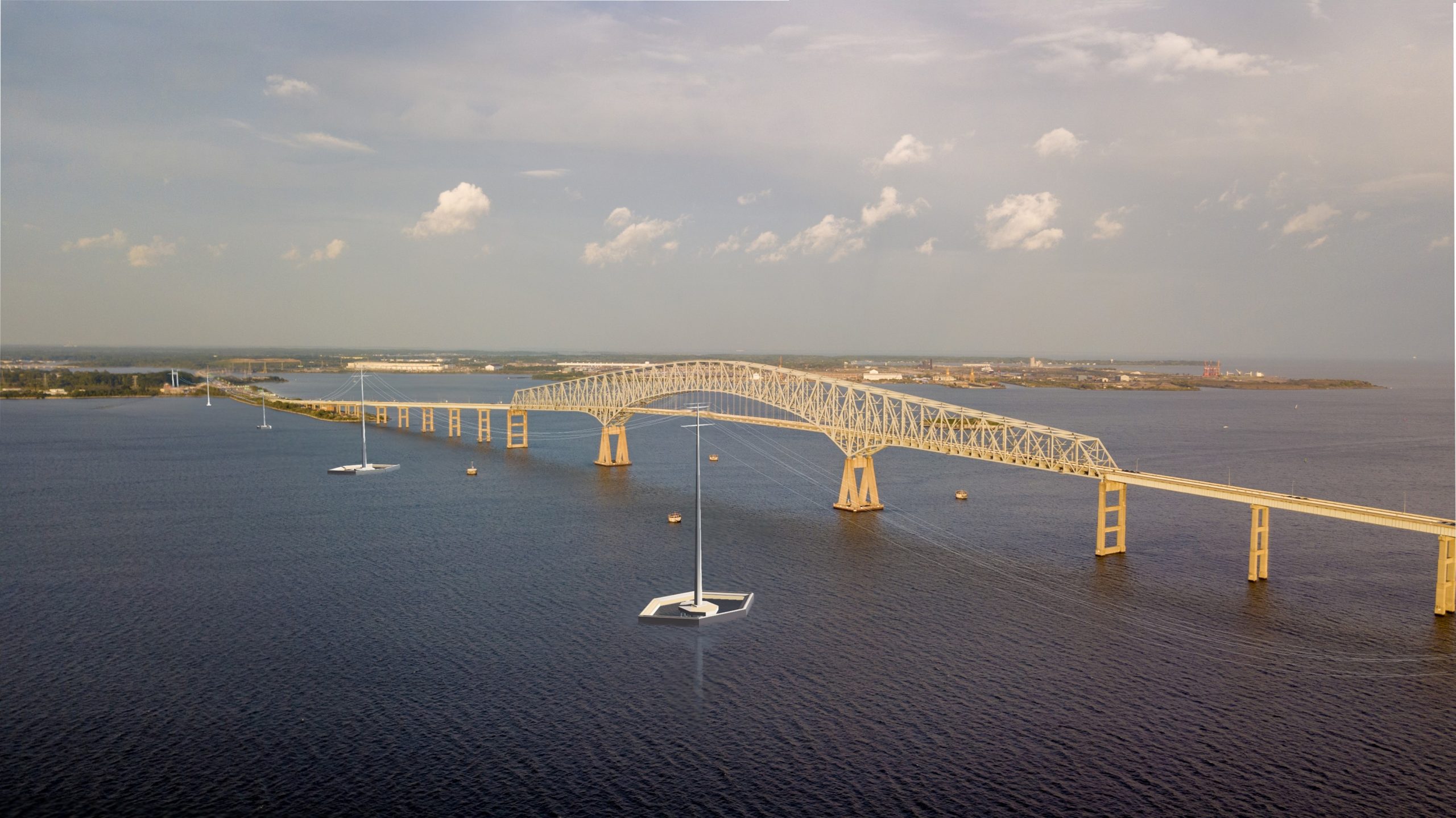 BGE Key Crossing aerial view from Hawkins Point