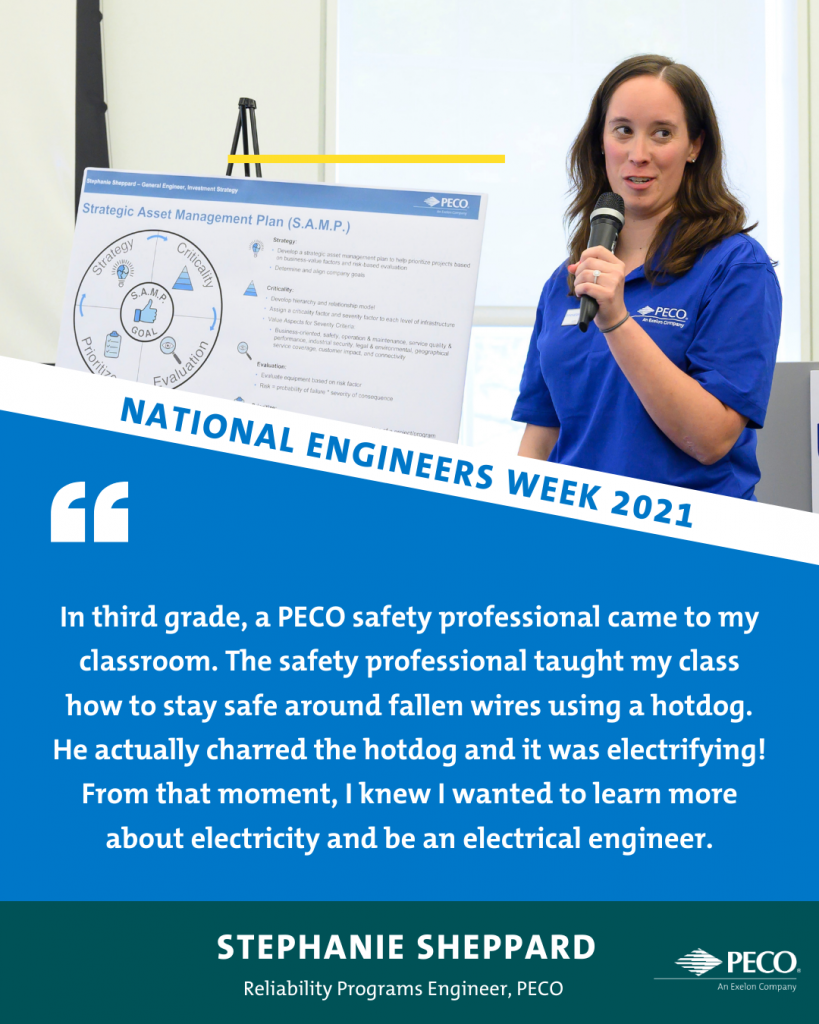Stephanie Sheppard is featured by PECO during National Engineers Week 2021