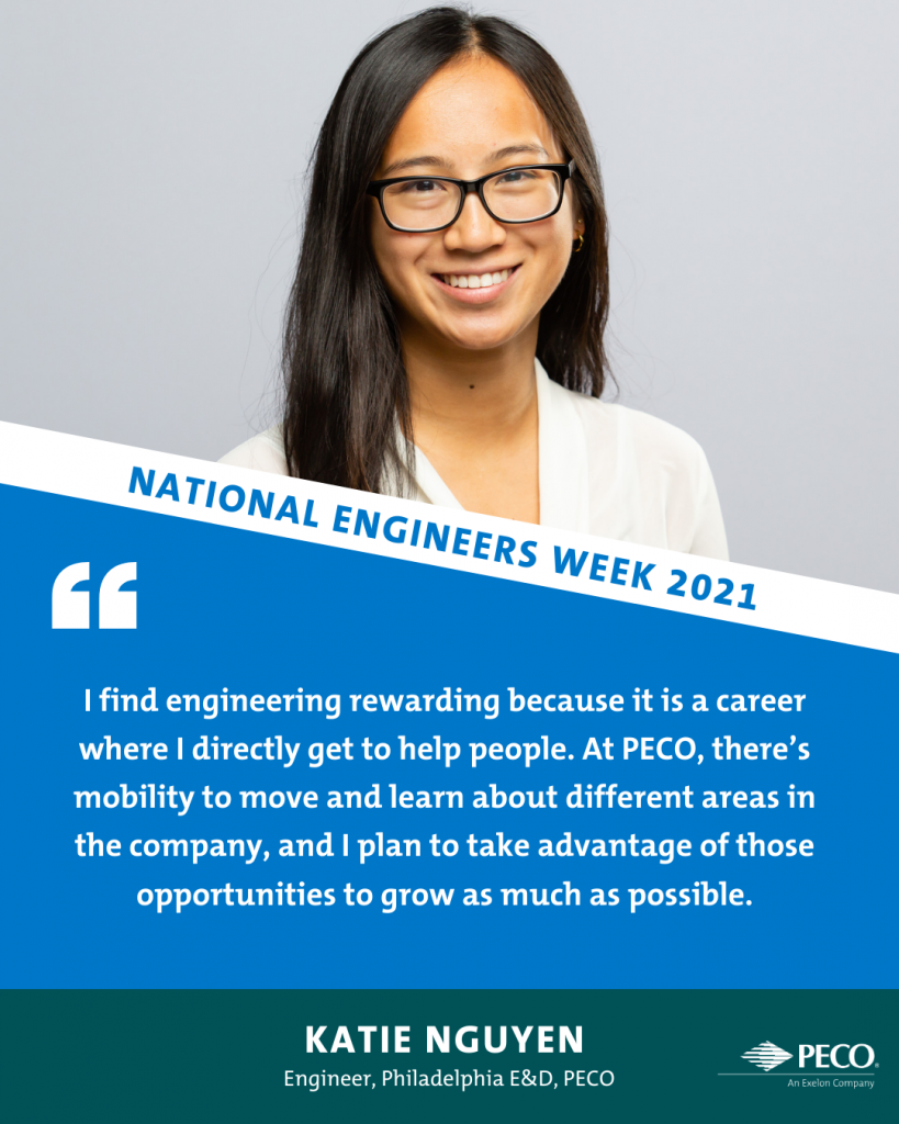 Katie Nguyen is featured by PECO during National Engineers Week 2021