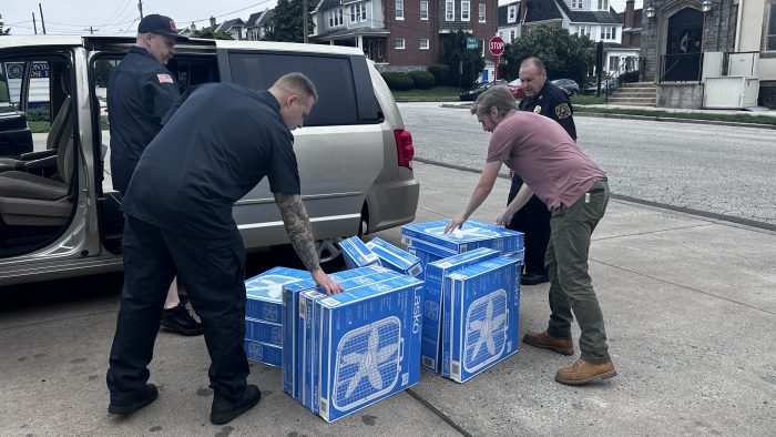 PECO Employees volunteer to distribute fans in Montgomery County