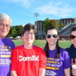 Fran’s husband Ed, Fran, and her daughters Patricia and Katie at the Alzheimer’s Walk in 2016.
