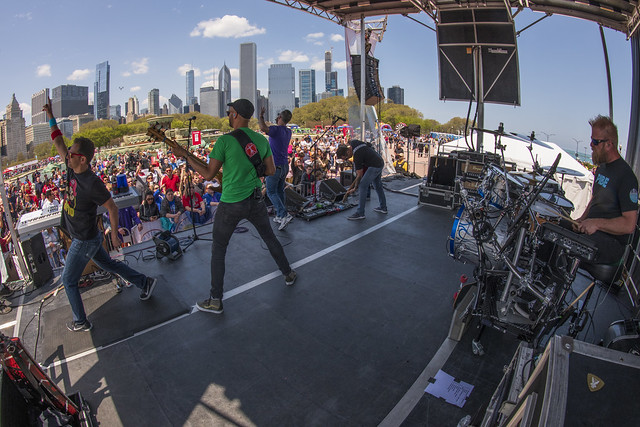 Band playing on stage