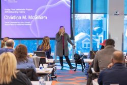 Christina shares words of encouragement with the EFA program