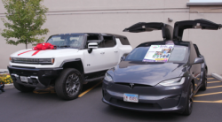 Kennedy Oliver's and Nicole Wheatly's EVs, purchased with support from ComEd's EV rebate program.