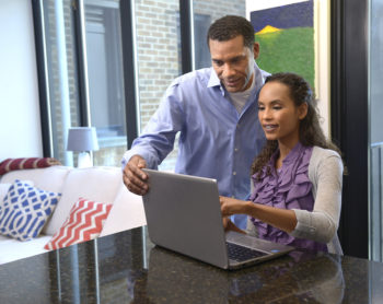 Couple on computer